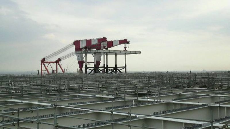 空港の工事風景